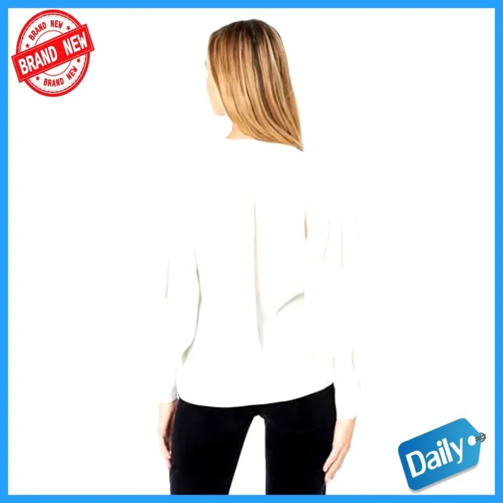 Girls Silk Blouse Long Sleeve Button Down Loose Fit Pleated Back